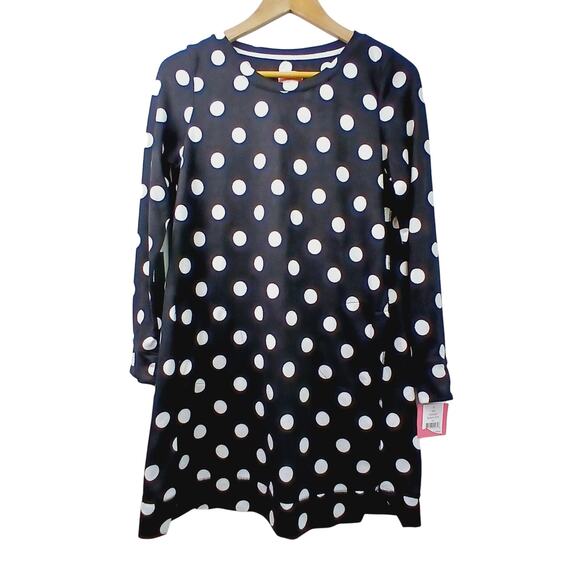 Kate Spade SZ XS Black With White Polka Dot Sleep Shirt KS22207 NWT - Picture 2 of 5